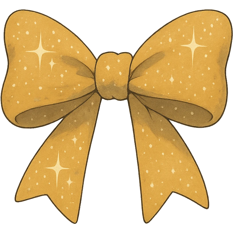 sparkly bow emoji