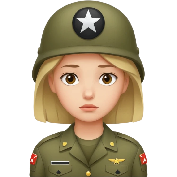 The girl is waiting for her boyfriend from the army and thinks about him emoji