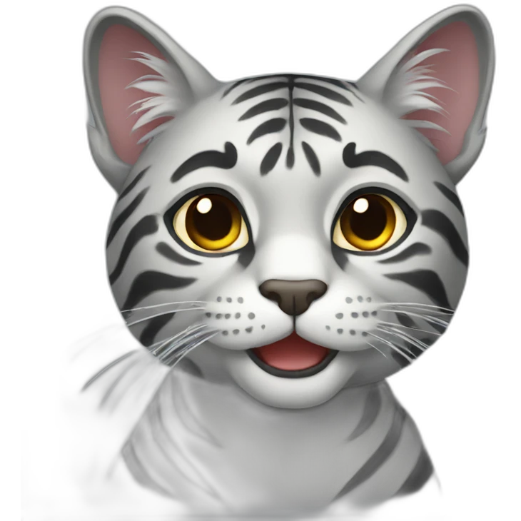 grey tiger cat emoji