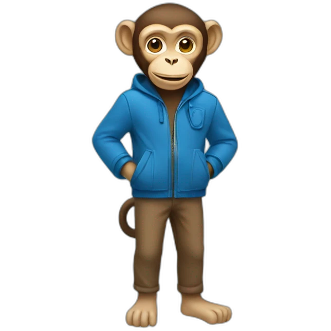 monkey with blue jacket emoji