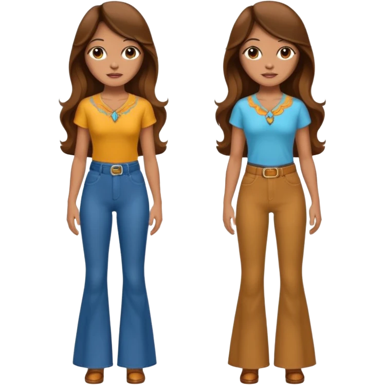 Retro 70s woman emoji
