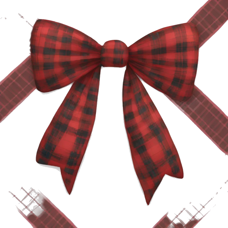 plaid bow emoji