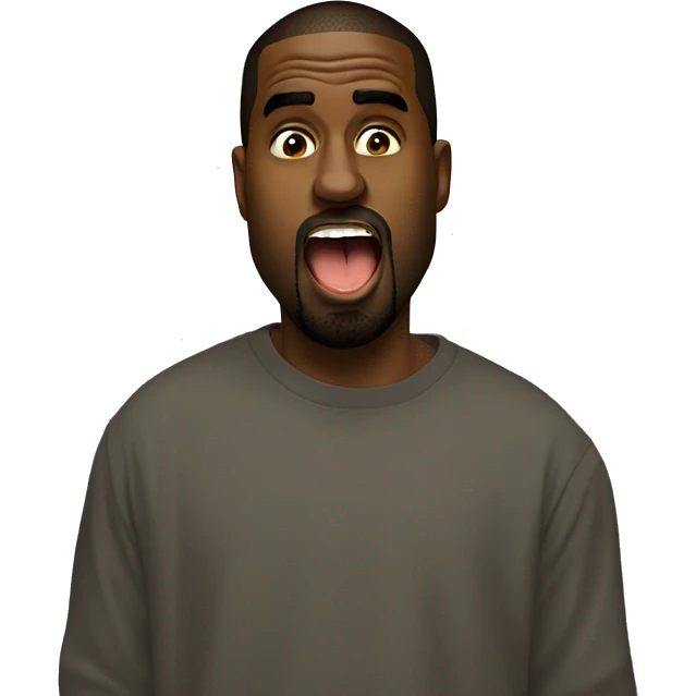 kanye west sticking his tongue out emoji