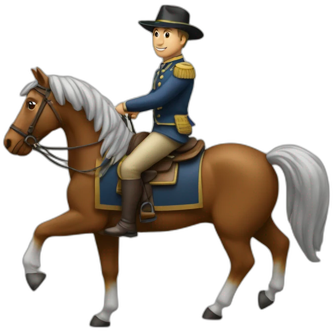 Homme sur un cheval emoji