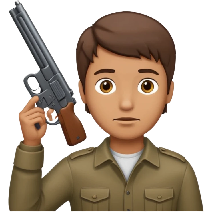 Man with gun to his head emoji