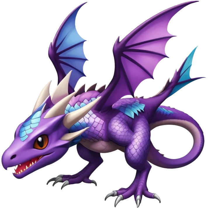Shiny Cool Exotic Majestic Adorable Aerodactyl-Noivern-Hybrid-Creature with pattern-markings emoji