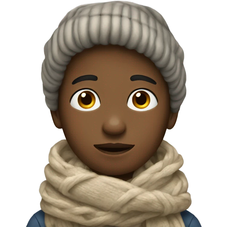 dreaming boy in scarf emoji