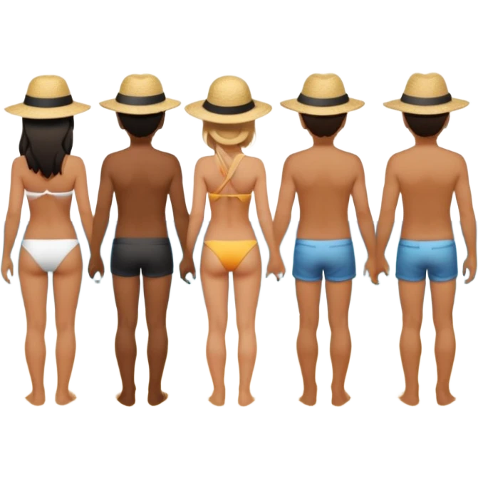 ok maybe more with a back ground of multple one in the sand with some sun et we see then from the back emoji