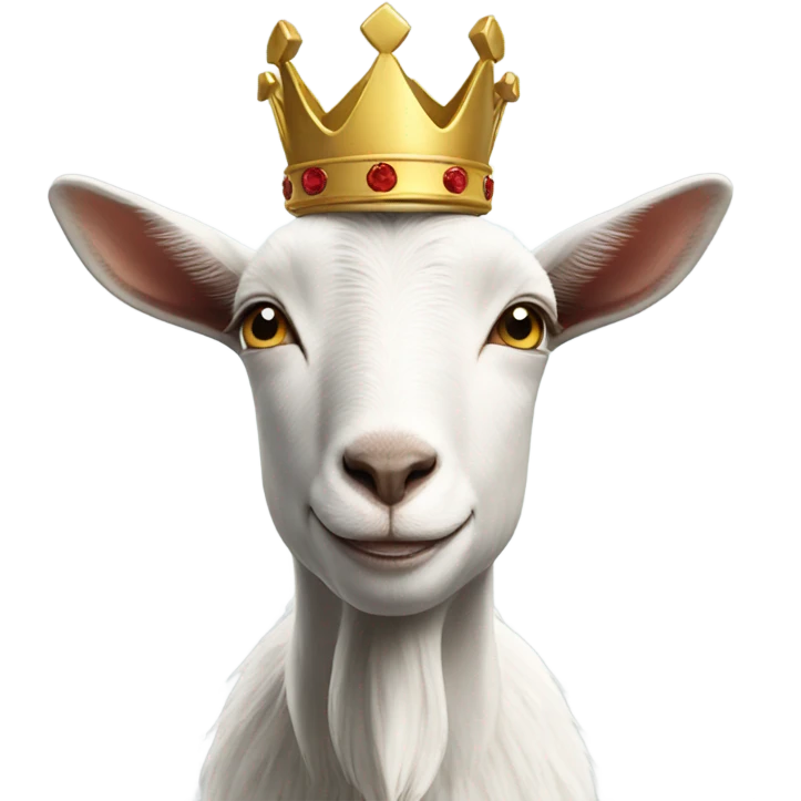 Goat with a crown  emoji