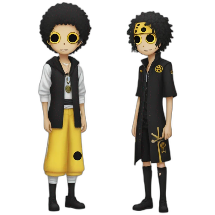 trafalgar law and corazon emoji