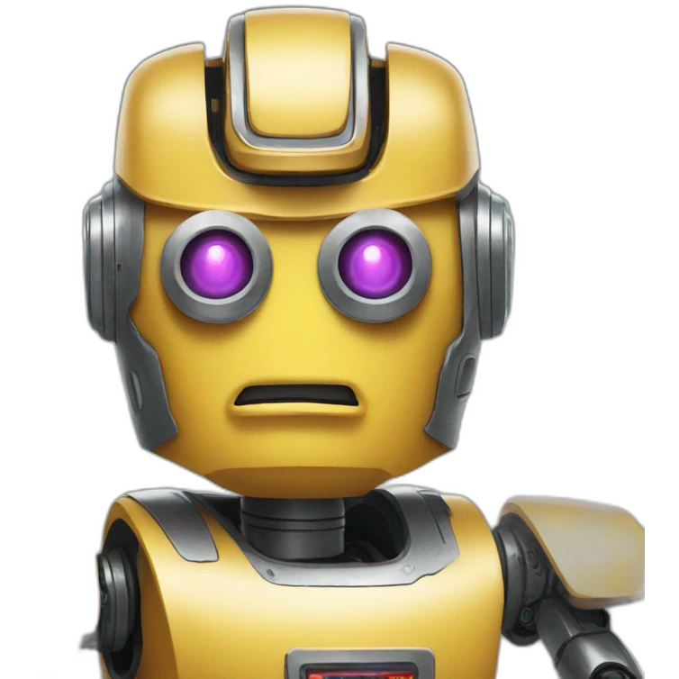 donald trump as a robot emoji