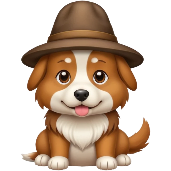 dog wearing a hat emoji