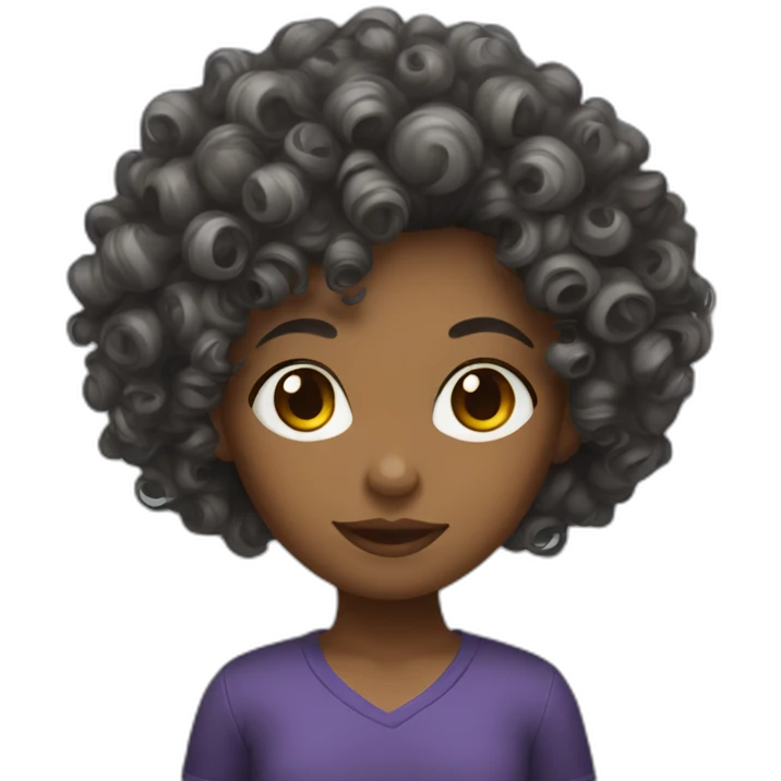 Curly hair girl  emoji