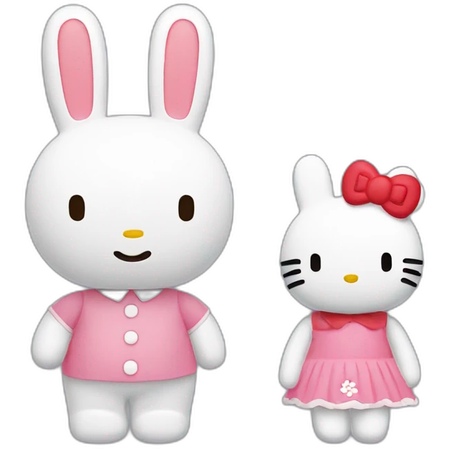Miffy and Hello kitty emoji