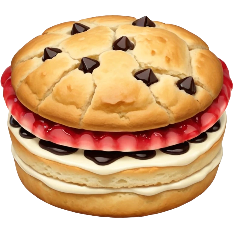 just one scone, with no layers or filling in the middle emoji