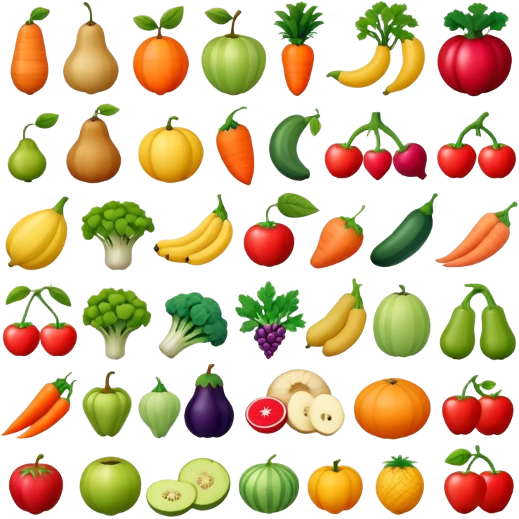 fruits and vegetables emoji