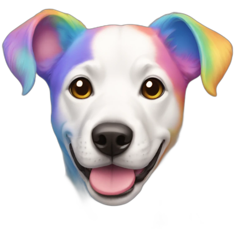 rainbow dog emoji