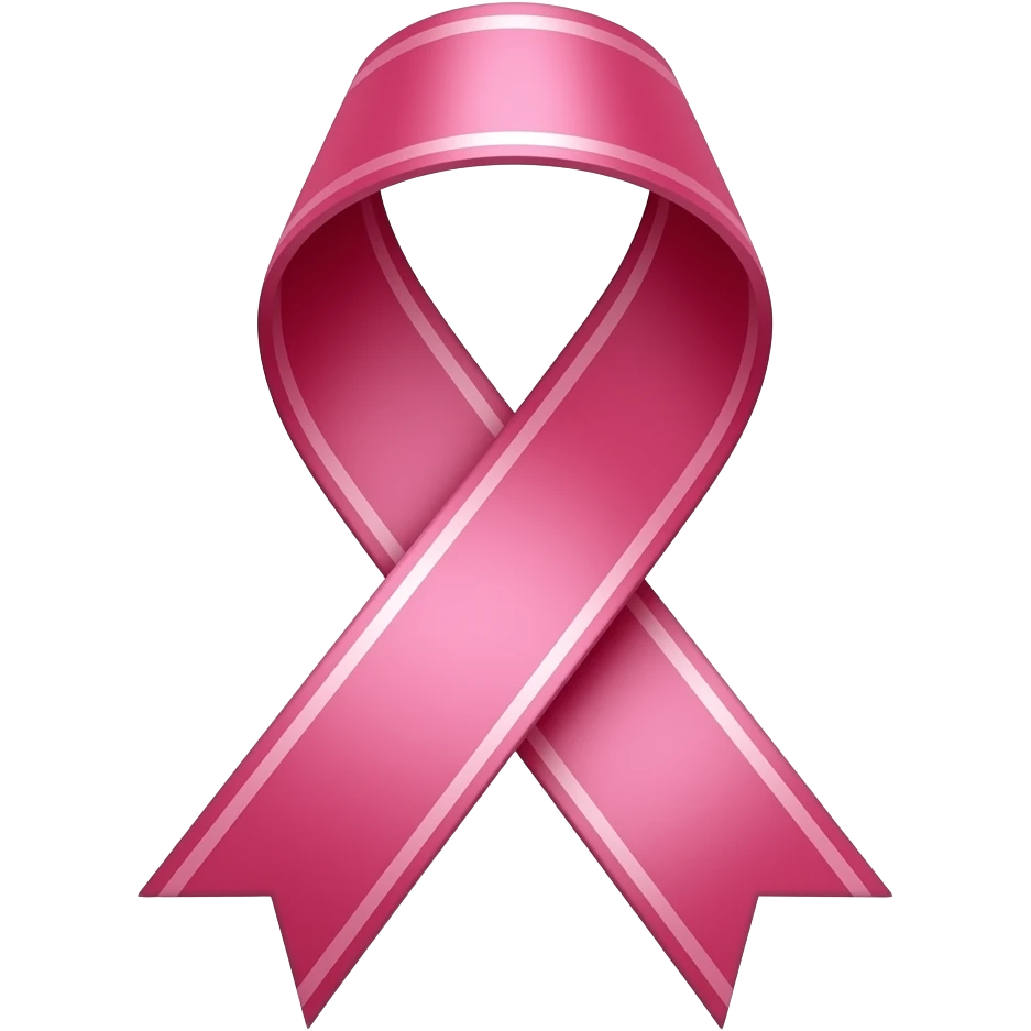 Pink ribbon asthetically emoji