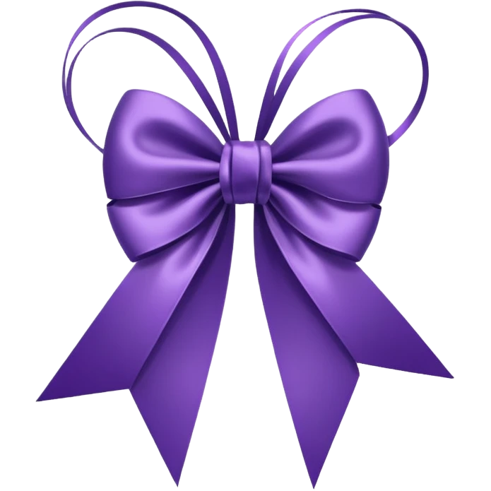 White heart withdark  purple ribbon emoji