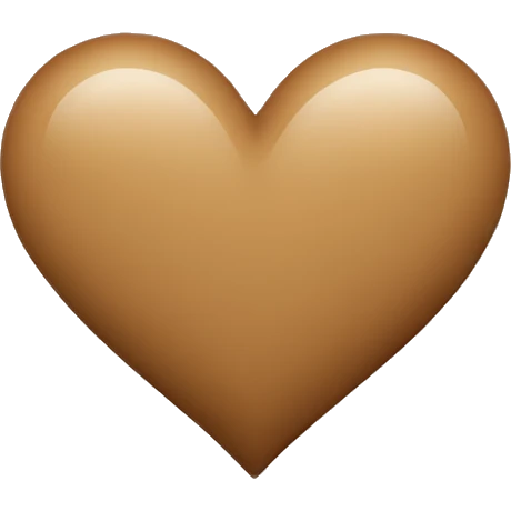 Light brown heart emoji