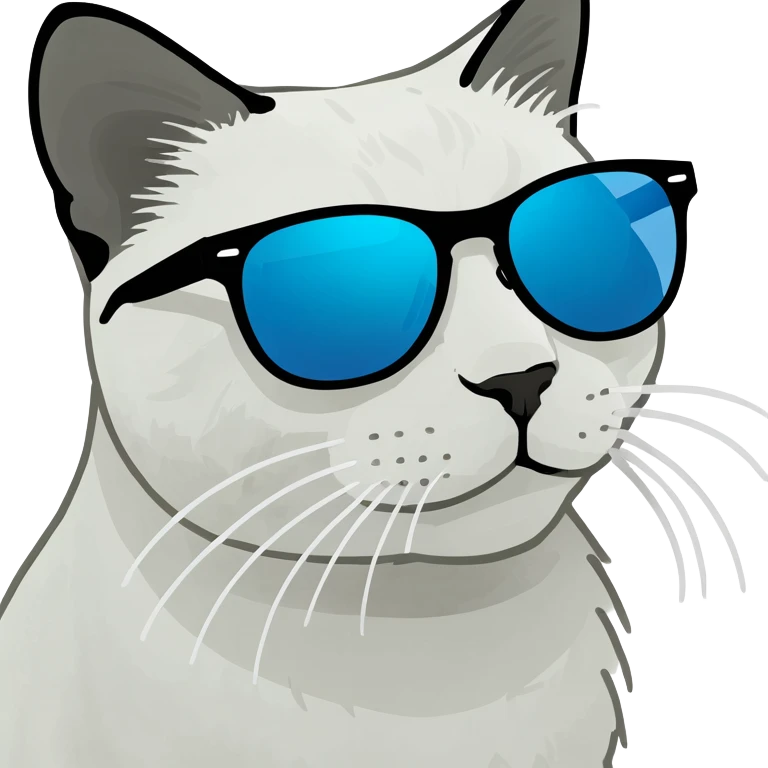 Cat with sunglasses emoji