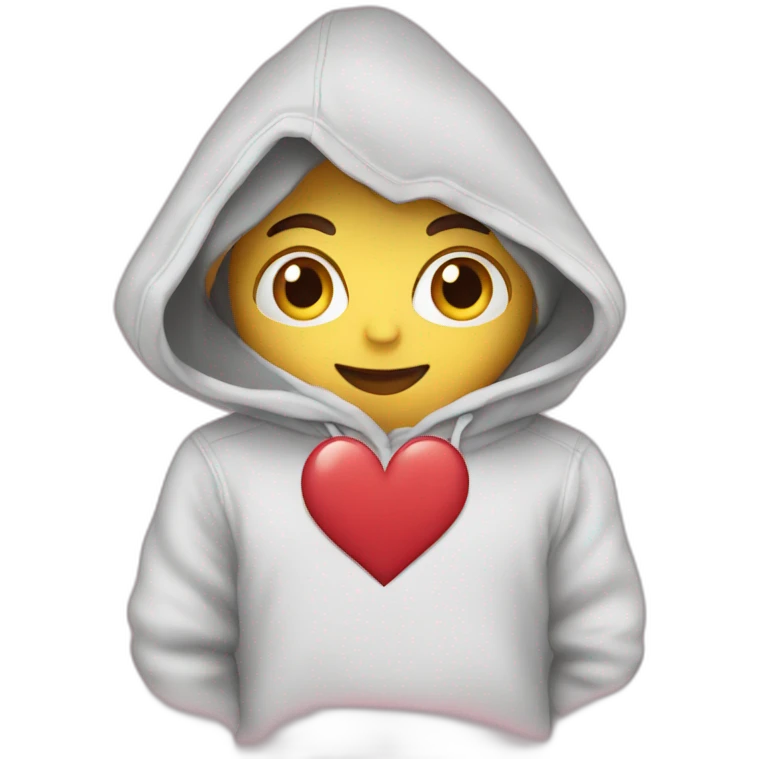 heart with hoodie emoji