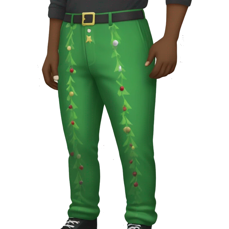Christmas trousers ￼￼  emoji
