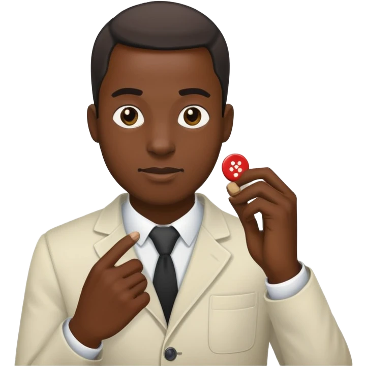 A black guy who’s picking button emoji