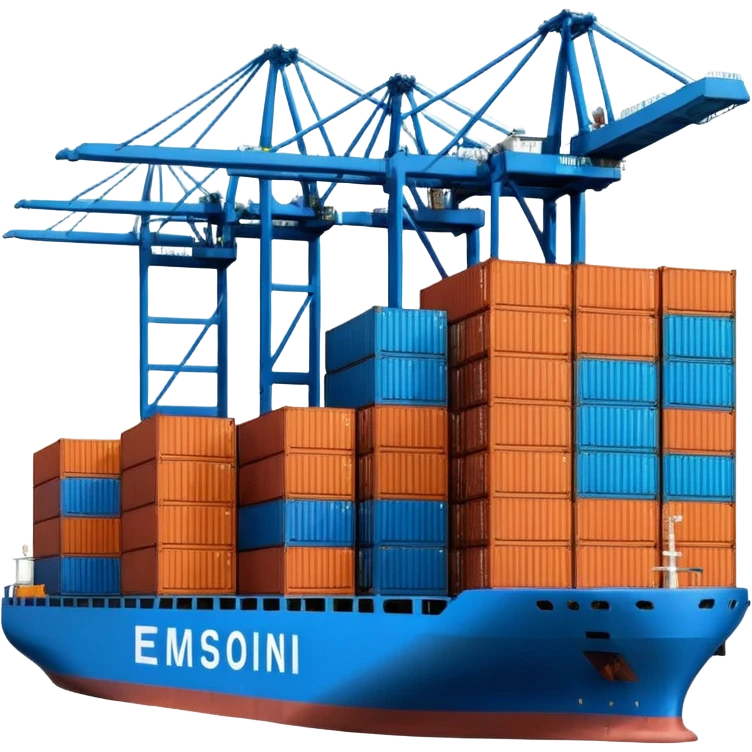 Container terminal on land. emoji