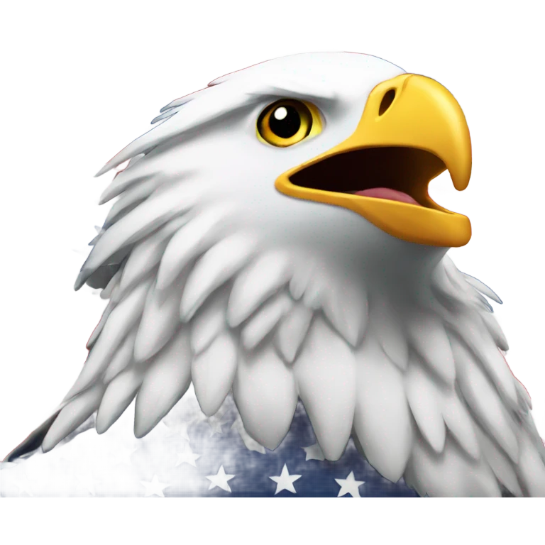 Eagle with an American flag emoji