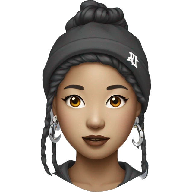 Korean oldschool hiphop girl emoji