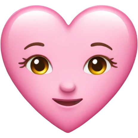 Baby pink love heart with sparkles  emoji