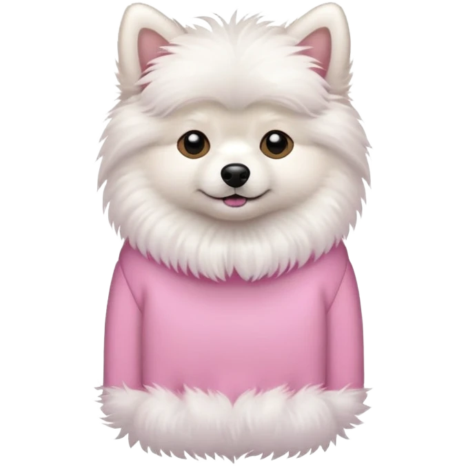 Spitz dog in a pink sweater emoji