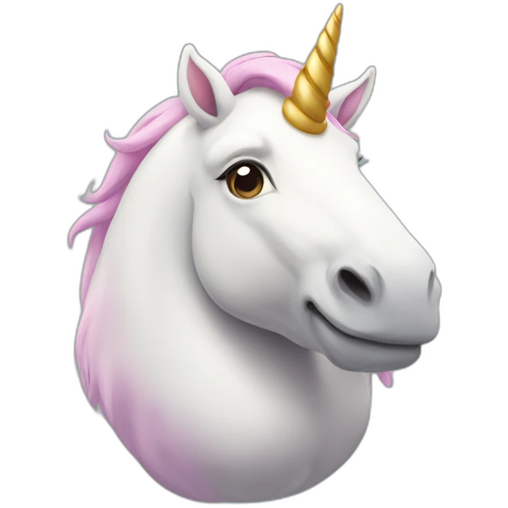Obese unicorn emoji