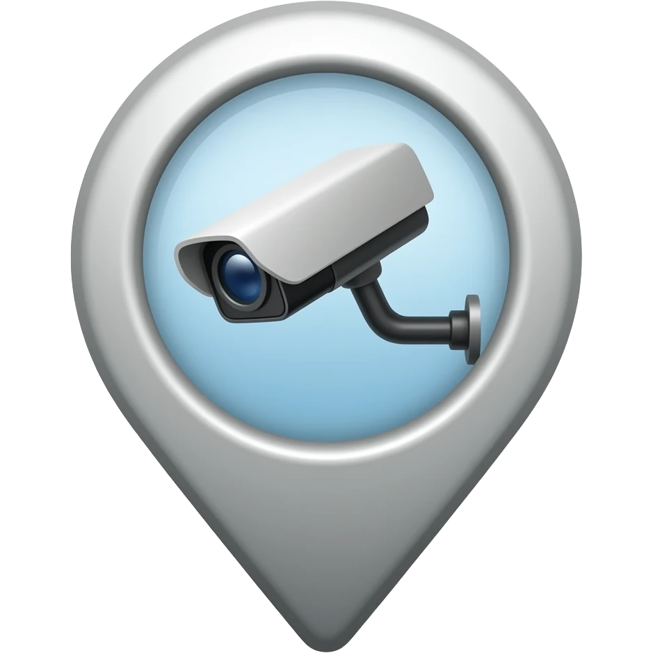CCTV in map marker emoji