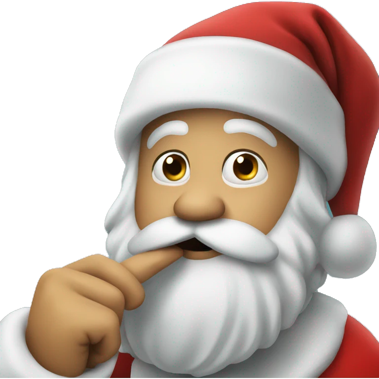 santa shushing  emoji