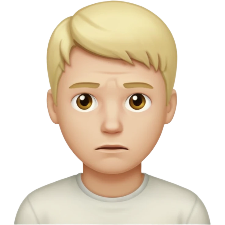 Blonde gay man being sick emoji