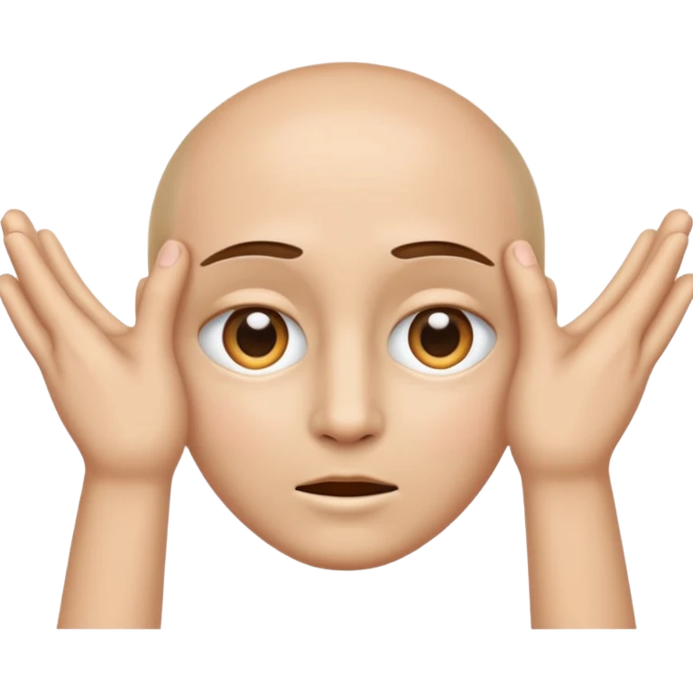 face with hands for eyes emoji