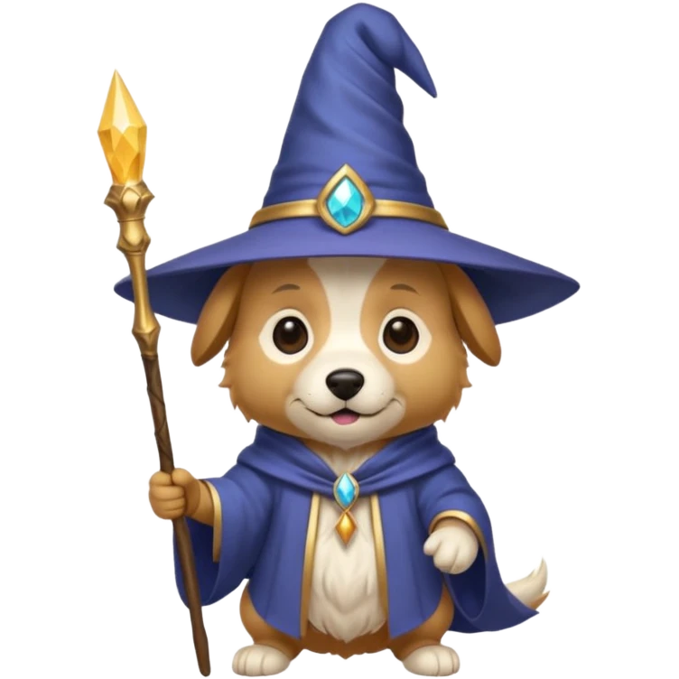 Dog wizard emoji