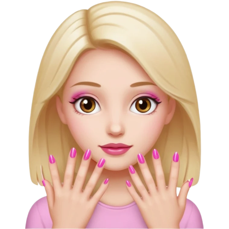 girl nails pink emoji