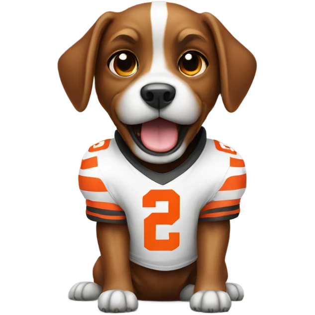 Dog in osu football jersey  emoji