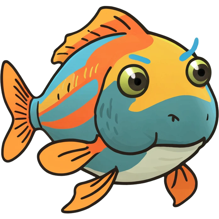 Colorful fish emoji
