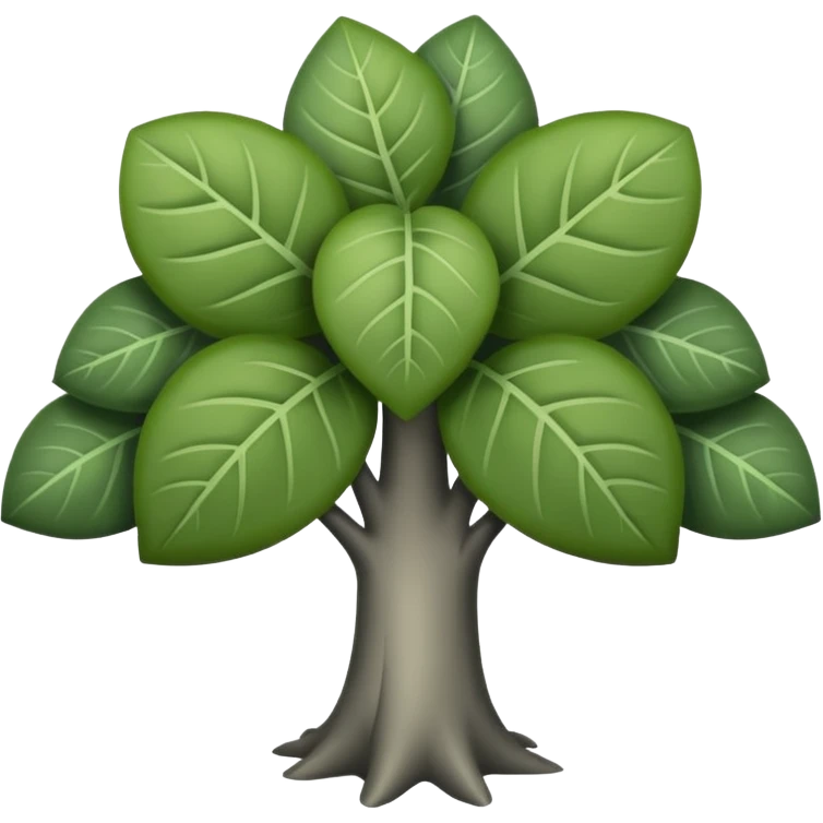 emoji de un trébol gris de 4 hojas emoji