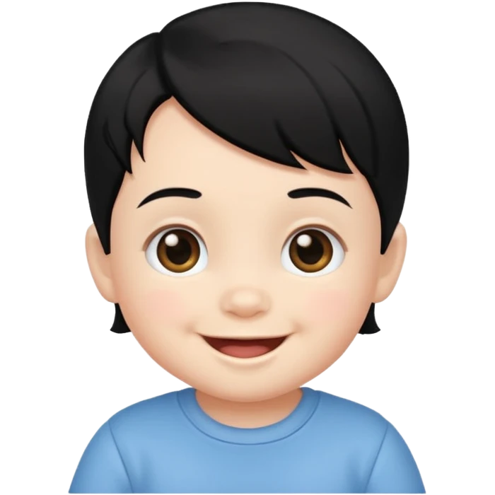  A baby with black hair emoji