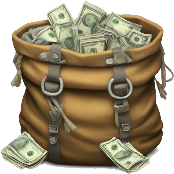 Viking overloaded bag with money emoji