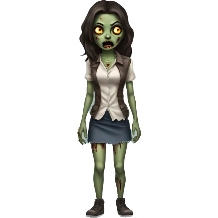 Brunette babe zombie  emoji