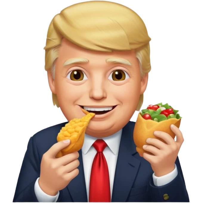 donald trump eating emoji