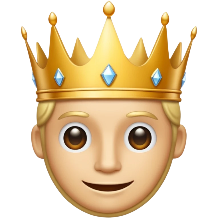 Diente blanco con corona de rey emoji