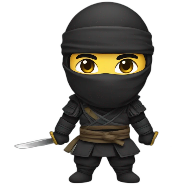 Chibi ninja style emoji