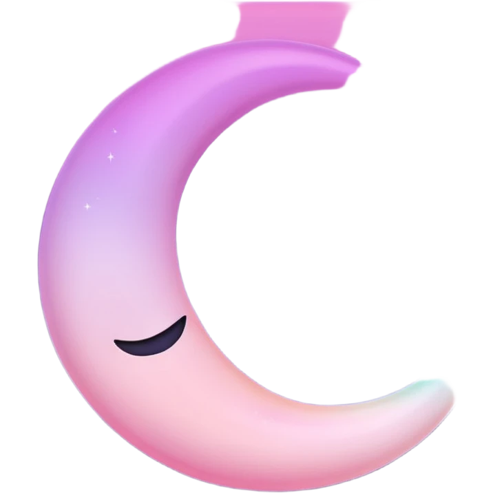 pastel goth crescent moon emoji